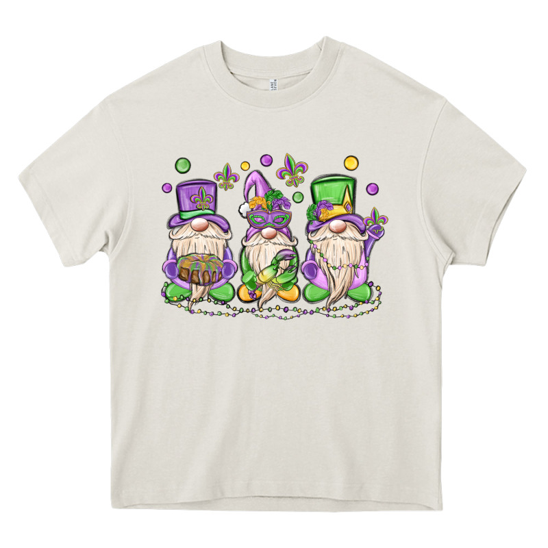 Mardi Gras Gnomes Heavy Core Tee by MaliasSmallBusiness | Teevron