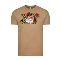 Santa Joy With Sunflowers Vintage Tee | Teevron