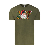 Vintage Olive santa joy with sunflowers Vintage Tee - RanaPortraitStore