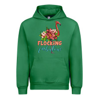Emerald flamingo flocking fabulous Urban Hoodie - Artiststas