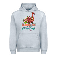Heather Grey flamingo flocking fabulous Urban Hoodie - Artiststas