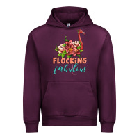 Mauve Wine flamingo flocking fabulous Urban Hoodie - Artiststas