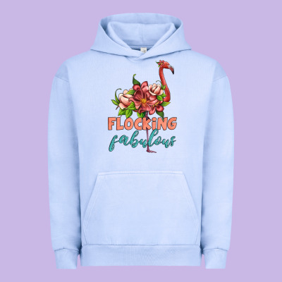 Flamingo Flocking Fabulous Urban Hoodie Designed By Artiststas