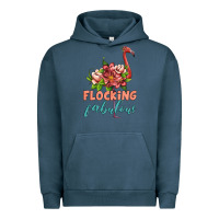 Pigment Midnight Navy flamingo flocking fabulous Urban Hoodie - Artiststas
