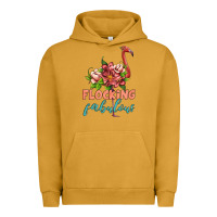 Pigment Peanut Butter flamingo flocking fabulous Urban Hoodie - Artiststas