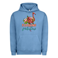 Pigment Pebble Blue flamingo flocking fabulous Urban Hoodie - Artiststas