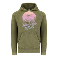 Vintage Olive The Adventure Begins Vintage Hoodie - Bettercallsaul