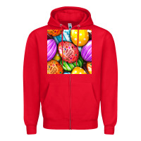 Red Happy Easter Eggs Seamless Pattern Zipper Hoodie - BundleAndBundleShop