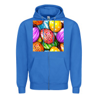 True Royal Happy Easter Eggs Seamless Pattern Zipper Hoodie - BundleAndBundleShop