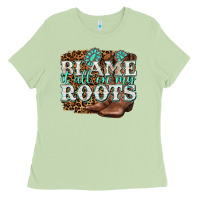 Matcha blame it all on my roots Ladies Tee - NancyCooperArtShop
