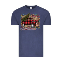 Vintage Denim Merry Christmas Truck Vintage Tee - Bettercallsaul