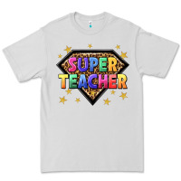 Dove Grey super teacher with leopard Premium Tee - NancyCooperArtShop