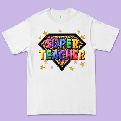 Super Teacher With Leopard Premium Tee Designed By Nancycooperartshop