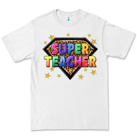 White super teacher with leopard Premium Tee - NancyCooperArtShop