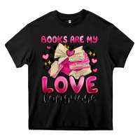Black books are my love language Heavy Core Tee - MaliasSmallBusiness
