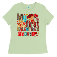Matcha my first valentines day Ladies Tee - NancyCooperArtShop