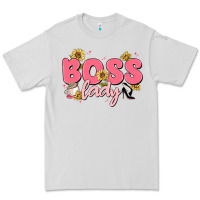 Dove Grey boss lady Premium Tee - MaliasSmallBusiness