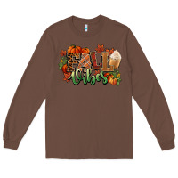Chestnut Fall vibes pumpkins Long Sleeve Tee - NancyCooperArtShop