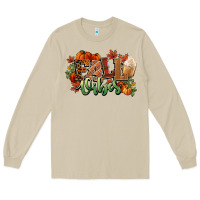 Mushroom Fall vibes pumpkins Long Sleeve Tee - NancyCooperArtShop