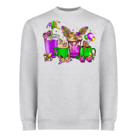 Mardi Gras Coffee Cups Heavyweight Sweatshirt | Teevron