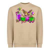 Mushroom Mardi Gras coffee cups Heavyweight Sweatshirt - HowdyJamesFarm