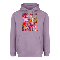 Lavender Love You Latte Valentine Cupid Heavyweight Hoodie - CowhideDigitalArt