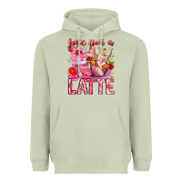 Matcha Love You Latte Valentine Cupid Heavyweight Hoodie - CowhideDigitalArt