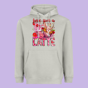 Love You Latte Valentine Cupid Heavyweight Hoodie Designed By Cowhidedigitalart