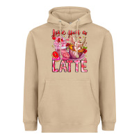 Mushroom Love You Latte Valentine Cupid Heavyweight Hoodie - CowhideDigitalArt