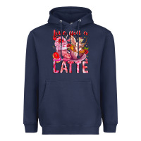 Navy Love You Latte Valentine Cupid Heavyweight Hoodie - CowhideDigitalArt