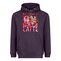 Plum Love You Latte Valentine Cupid Heavyweight Hoodie - CowhideDigitalArt