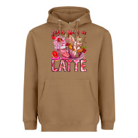Toasted Coconut Love You Latte Valentine Cupid Heavyweight Hoodie - CowhideDigitalArt