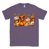 Lavender Fall Autumn cow pumpkin coffee cups Classic Tee - RanaPortraitStore