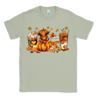 Matcha Fall Autumn cow pumpkin coffee cups Classic Tee - RanaPortraitStore