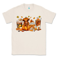 Natural Fall Autumn cow pumpkin coffee cups Classic Tee - RanaPortraitStore