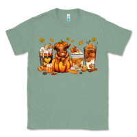 Sage Fall Autumn cow pumpkin coffee cups Classic Tee - RanaPortraitStore