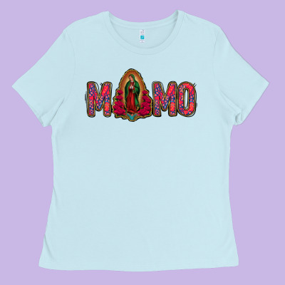 Lady Of Guadalupe Momo Ladies Tee Designed By Jasminsmagicworld