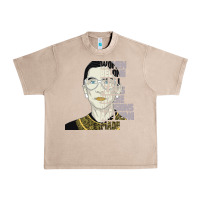 French Oak RBG Ruth Bader Ginsburg Women Belong In All Places Urban Heavy Tee - Bettercallsaul