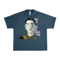Midnight Navy RBG Ruth Bader Ginsburg Women Belong In All Places Urban Heavy Tee - Bettercallsaul