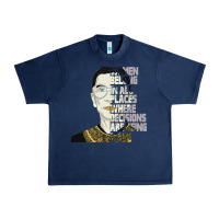 Navy RBG Ruth Bader Ginsburg Women Belong In All Places Urban Heavy Tee - Bettercallsaul