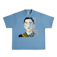 Pebble Blue RBG Ruth Bader Ginsburg Women Belong In All Places Urban Heavy Tee - Bettercallsaul