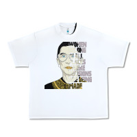 White RBG Ruth Bader Ginsburg Women Belong In All Places Urban Heavy Tee - Bettercallsaul