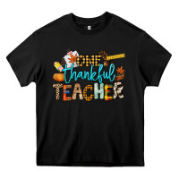 Black One thankful Teacher Heavy Core Tee - NancyCooperArtShop