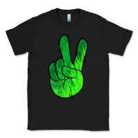 Black Green Peace Sign Classic Tee - Jasminsmagicworld