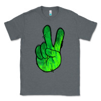 Charcoal Heather Green Peace Sign Classic Tee - Jasminsmagicworld