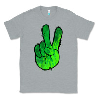 Heather Grey Green Peace Sign Classic Tee - Jasminsmagicworld