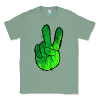 Sage Green Peace Sign Classic Tee - Jasminsmagicworld
