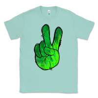 Seafoam Green Peace Sign Classic Tee - Jasminsmagicworld