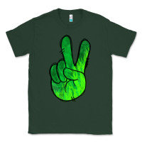 Sports Green Green Peace Sign Classic Tee - Jasminsmagicworld