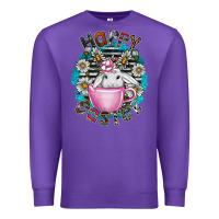 Purple Happy Easter Premium Sweatshirt - CowhideDigitalArt